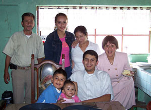 One of our homestay families in their kitchen.